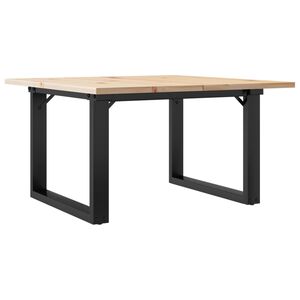 vidaXL Soffbord O-ram 60x60x40 cm massiv furu och st&aring;l
