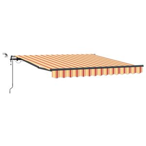 vidaXL Utdragbar markis Gul och Orange 300 x 250 cm Polyester