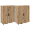 vidaXL V&auml;ggmonterat sk&aring;p 2 pcs Artisan Ek 69,5 x 34 x 90 cm