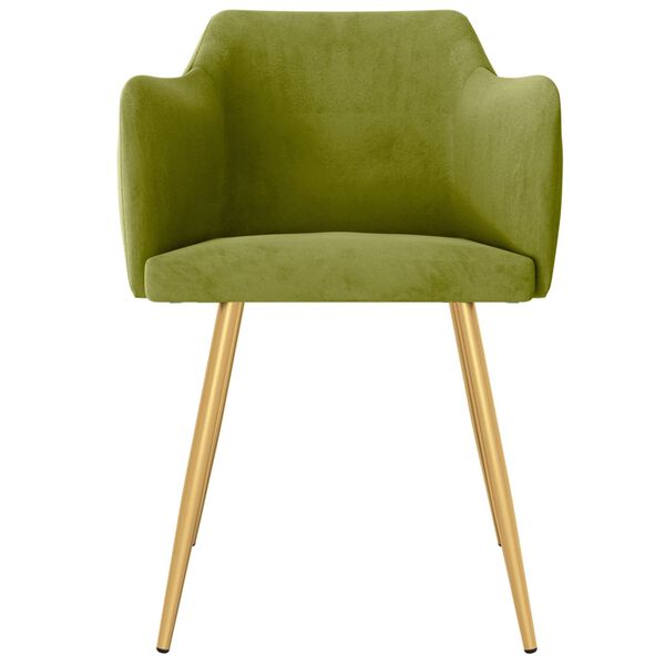 vidaXL Matstolar 6 st ljusgr&ouml;n sammet