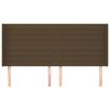 vidaXL S&auml;nggavel med kanter m&ouml;rkbrun 183x16x118/128 cm tyg