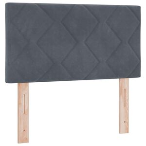 vidaXL Huvudgavel med huvudgavel M&ouml;rkgr&aring; 80 cm Sammet