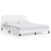 vidaXL Bed Frame without Mattress "Zadar" White 160x200 cm Faux Leather