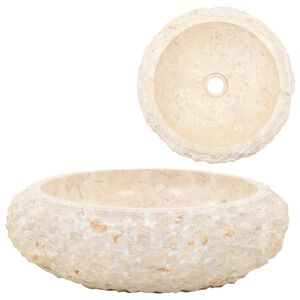 vidaXL Handfat 40x12 cm marmor gr&auml;ddvit