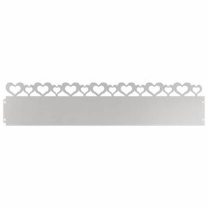 vidaXL Gr&auml;skanter 10 st 103 x 0,05 x 22 cm Rostfritt st&aring;l Silver