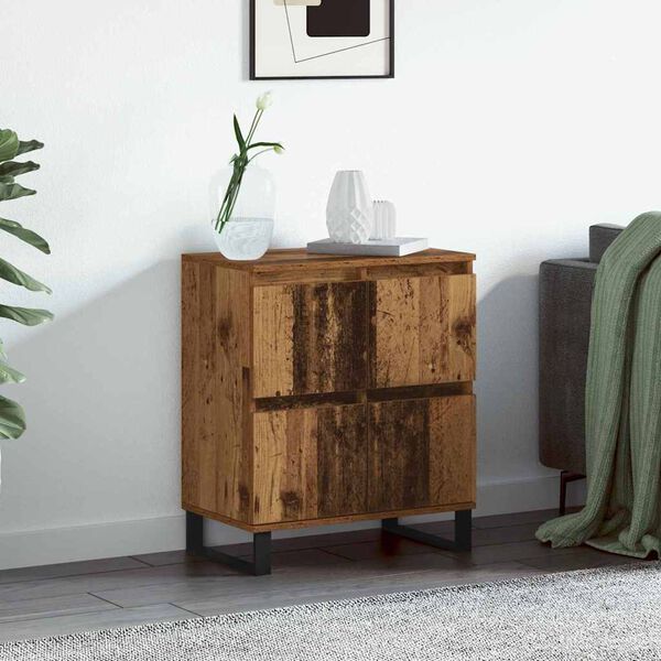 vidaXL Sideboard Gammalt tr&auml; 60 x 35 x 70 cm