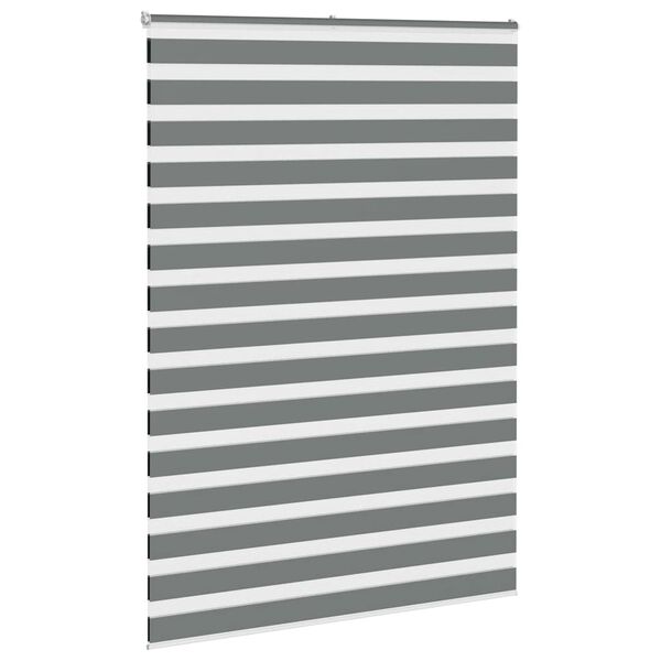 vidaXL Rullgardin zebra m&ouml;rkgr&aring; 165x230 cm tyg bredd 160,9cm polyester