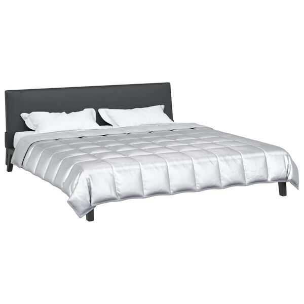 vidaXL Full &Aring;rs-Duvet Silver 220 x 240 cm Satin och Mikrofiber