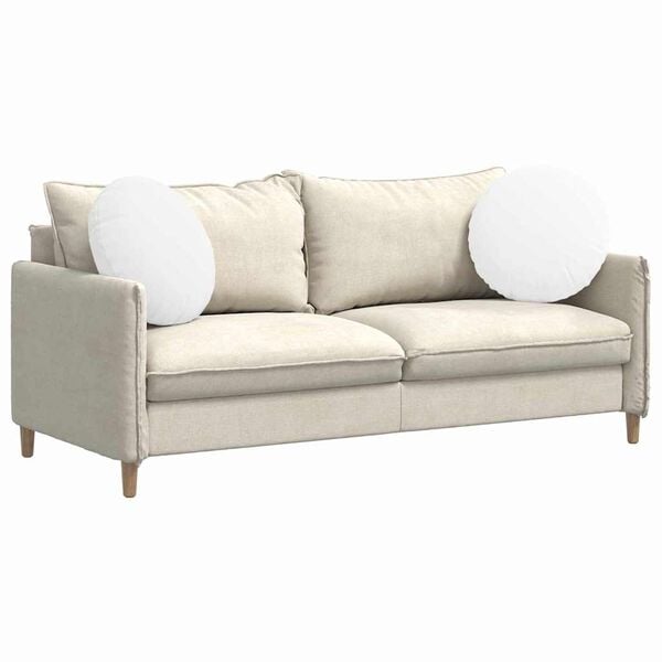 vidaXL Sittkuddar 2 pcs Vit &Oslash;50 x 19 cm tyg