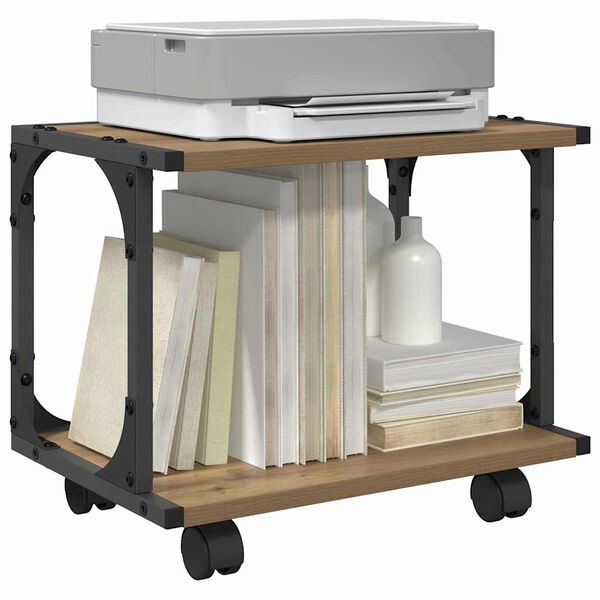 vidaXL Skrivarst&auml;ll Artisan Ek 41 x 28 x 33.5 cm Konstruerat tr&auml;