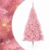 vidaXL Konstgjord F&ouml;rbelyst Julgran med 300 LED-lampor Rosa 240 cm PVC