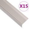 vidaXL Trappnosar i L-form 15 st aluminium 100 cm champagne