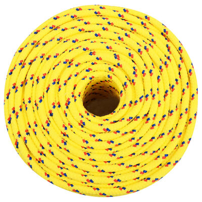 vidaXL Båtlina gul 6 mm 25 m polypropen