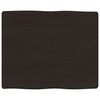 vidaXL Bordsskiva m&ouml;rkbrun 60x50x(2-6) cm massivt tr&auml; levande kant