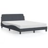 vidaXL Bed Frame "Dover" Dark Grey 120x200 cm Velvet