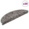 vidaXL Trappmattor 30 st 56x17x3 cm gr&aring; halvrunda