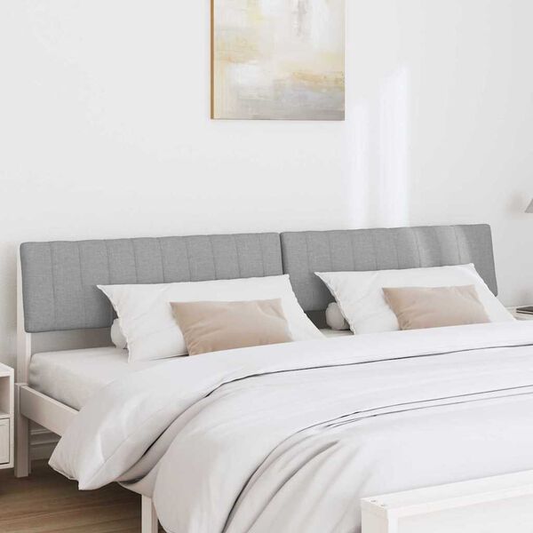 vidaXL Kl&auml;dd s&auml;nggavel Ljusgr&aring; 200 cm Massiv furu