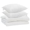 vidaXL Dunt&auml;cke med kudde 3 pcs Vit Mikrofiber