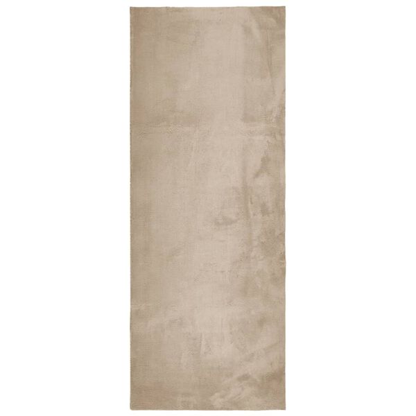 vidaXL Mjuk matta HUARTE med kort lugg tv&auml;ttbar sandbeige 80x200 cm