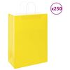 vidaXL Pappersp&aring;sar 250 st med handtag gul 32x17x44 cm