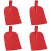 vidaXL Skyffelhuvud 4 pcs R&ouml;d 32 x 24,5 cm Pulverlackerat st&aring;l