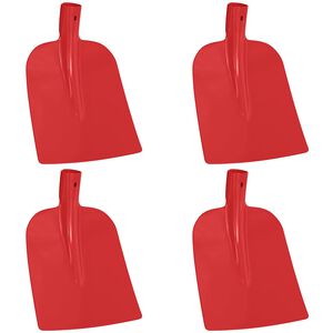 vidaXL Skyffelhuvud 4 pcs R&ouml;d 32 x 24,5 cm Pulverlackerat st&aring;l