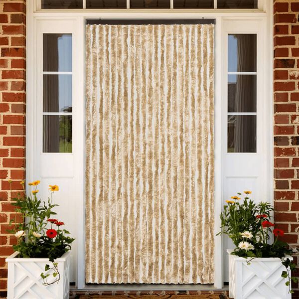 vidaXL Insektsdraperi beige 90x220 cm chenille