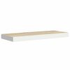 vidaXL Sv&auml;vande v&auml;gghyllor 2 st ek och vit 60x23,5x3,8 cm MDF