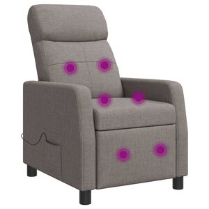 vidaXL Massagef&aring;t&ouml;lj Taupe Tyg