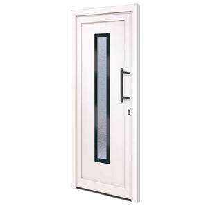 vidaXL Ytterd&ouml;rr vit 88x200 cm PVC