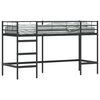 vidaXL Barns loft s&auml;ngram Enf&auml;rgad Svart 75 x 190 cm St&aring;l