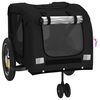 vidaXL Cykelvagn för djur svart oxfordtyg och järn