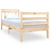 vidaXL Sängram massivt trä 75x190 cm
