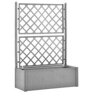 vidaXL Odlingsl&aring;da med spalj&eacute; och sj&auml;lvbevattning gr&aring;