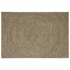 vidaXL Omr&aring;desmatta Naturlig och svart 240 x 340 cm Jute