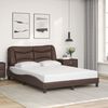 vidaXL Bed Frame without Mattress "Hvar" Brown 120x200 cm Faux Leather