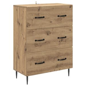 vidaXL L&aring;dans sk&aring;p 66 x 34,5 x 89,5 cm Konstruerat tr&auml; Artisan-ek