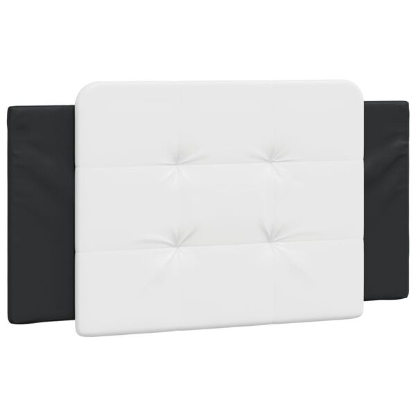 vidaXL Headboard Cushion "Zadar" White and Black 100 cm Faux Leather