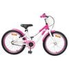vidaXL Barncykel Med St&ouml;dhjul 18 Tum f&ouml;r 5-7 &aring;r gamla Rosa