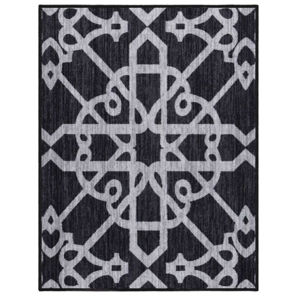 vidaXL G&aring;ngmatta svart 80x100 cm