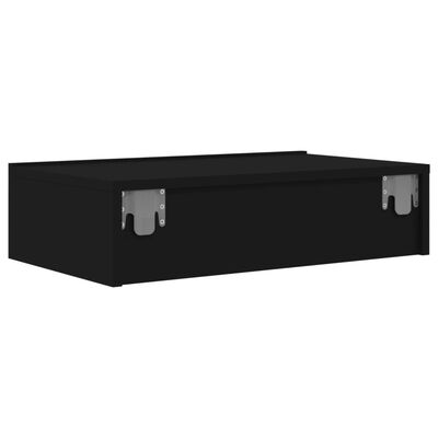 vidaXL Tv-bänk med LED-belysning svart 60x35x15,5 cm