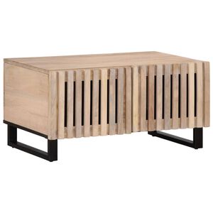 vidaXL Soffbord vit 80x51x40 cm massivt mangotr&auml;