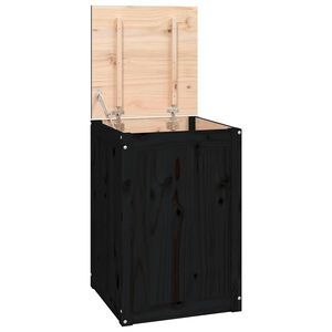 vidaXL Tv&auml;ttkorg svart 44x44x66 cm massiv furu