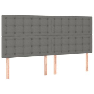 vidaXL S&auml;nggavel m&ouml;rkgr&aring; 180x5x118/128 cm tyg