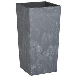 vidaXL Blomkruka med avtagbar insida gr&aring; 21/49 L PP betonglook