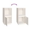 vidaXL Skåp vit 38x35x80 cm massiv furu