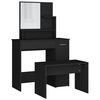 vidaXL Sminkbord svart 86,5x35x136 cm