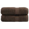 vidaXL Premium g&auml;sthanddukar SOLUND 2 st brun 30x50cm 600gsm
