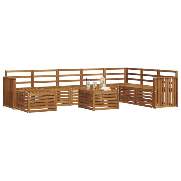 vidaXL Soffgrupper Naturf&auml;rg Massivt Akaciatr&auml;