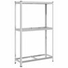 vidaXL D&auml;ckhylla 2 lager silver 110x40x180 cm st&aring;l och konstruerat tr&auml;